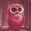 Magical Pink Owl Diamond Paintings