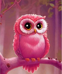 Magical Pink Owl Diamond Painting