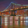 Manhattan Bridge By Night Diamond Paintings