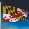 Maryland State Flying Flag Diamond Paintings