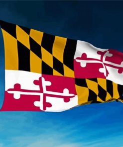 Maryland State Flying Flag Diamond Painting