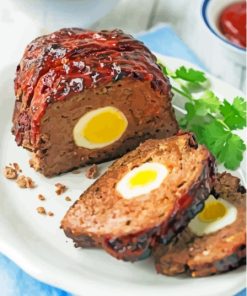 Meatloaf With Boiled Egg Diamond Painting