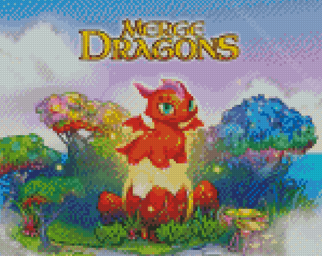 Merge Dragons Video Game Diamond Paintings