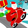 Merry Christmas Santa With Motorcycle Diamond Painting