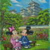 Mickey And Minnie In Japanese Garden Diamond Paintings