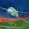 Military C 130 Plane Diamond Painting