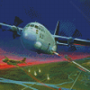 Military C 130 Plane Diamond Paintings