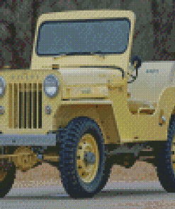 Military Willys Jeep Diamond Paintings