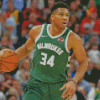 Milwaukee Bucks Basketballer Diamond Paintings