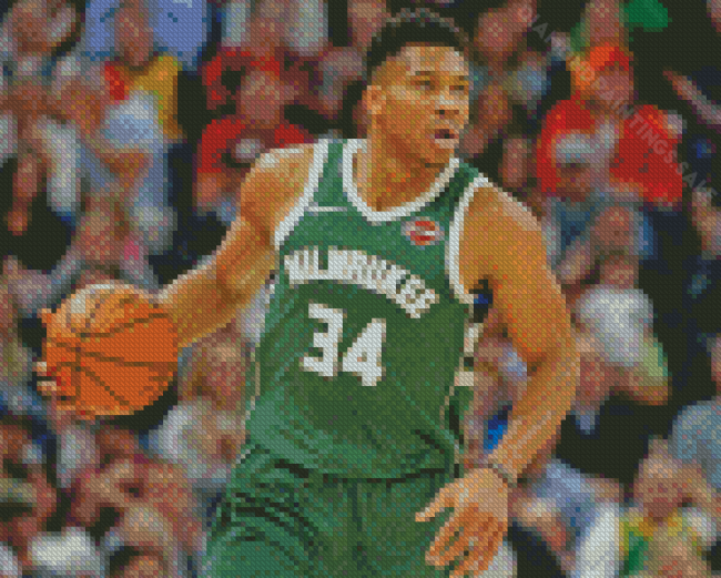 Milwaukee Bucks Basketballer Diamond Paintings