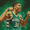 Milwaukee Bucks Player Art Diamond Paintings