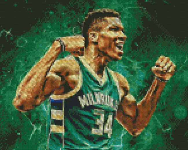 Milwaukee Bucks Player Art Diamond Paintings