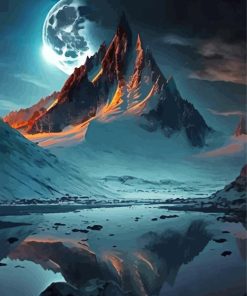 Moonlight Erebor Mountain Diamond Painting