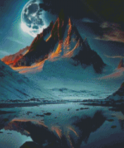 Moonlight Erebor Mountain Diamond Paintings