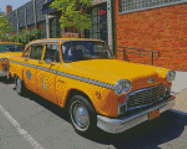 NYC Yellow Taxi Cab Diamond Paintings