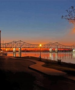 Natchez Mississippi River Bridge Diamond Painting