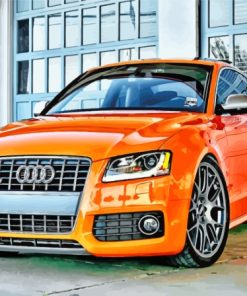 Orange Audi S5 Diamond Painting