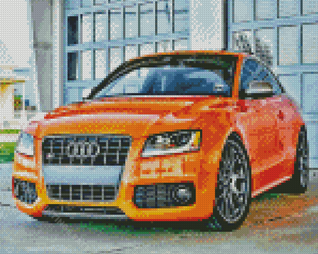 Orange Audi S5 Diamond Paintings