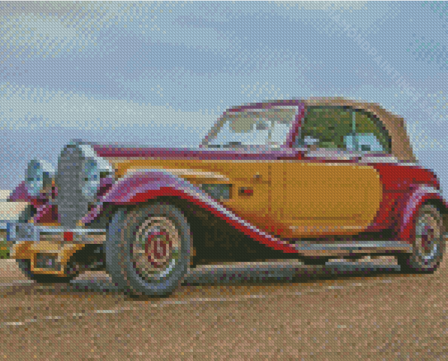 Panther De Ville Retro Car Diamond Paintings