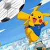 Pikachu Playing Football Diamond Painting