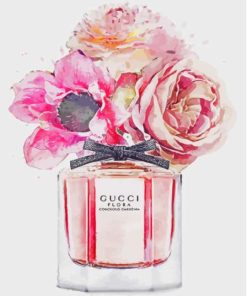 Pink Gucci Flora Perfume Art Diamond Painting