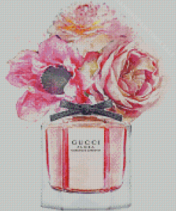 Pink Gucci Flora Perfume Art Diamond Paintings