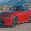 Red Nissan Z Car Diamond Paintings