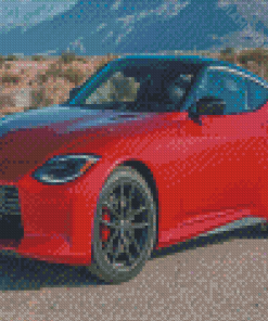 Red Nissan Z Car Diamond Paintings