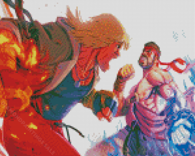 Ryu And Ken Street Fighter Diamond Paintings