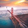 San Francisco Golden Gate Bridge In Fog Diamond Painting