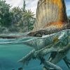 Spinosaurus Dinosaur Underwater With Fish Diamond Painting