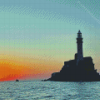 Sunset Over Fastnet Lighthouse Diamond Paintings