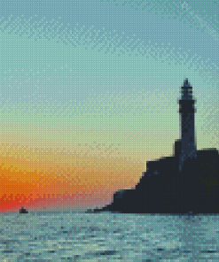 Sunset Over Fastnet Lighthouse Diamond Paintings