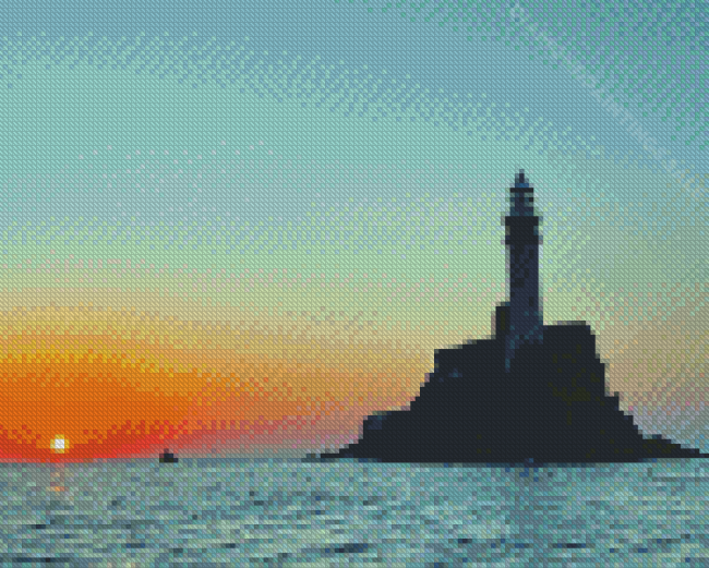 Sunset Over Fastnet Lighthouse Diamond Paintings