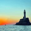 Sunset Over Fastnet Lighthouse Diamond Painting
