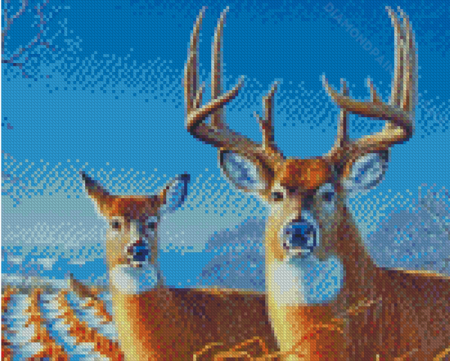 The Deer Couple Diamond Paintings