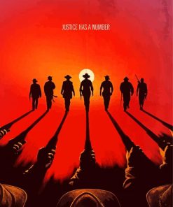 The Magnificent Seven Poster Silhouette Diamond Painting