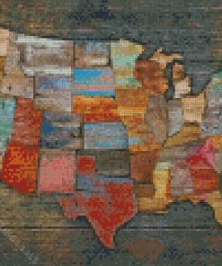 US Map Diamond Paintings