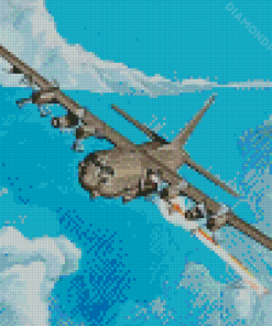US Military C 130 Plane Art Diamond Paintings