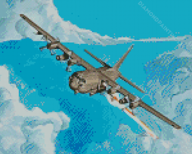 US Military C 130 Plane Art Diamond Paintings