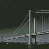 Verrazzano Narrows Bridge In Black And White Diamond Paintings