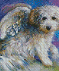 White Angel Dog Diamond Paintings