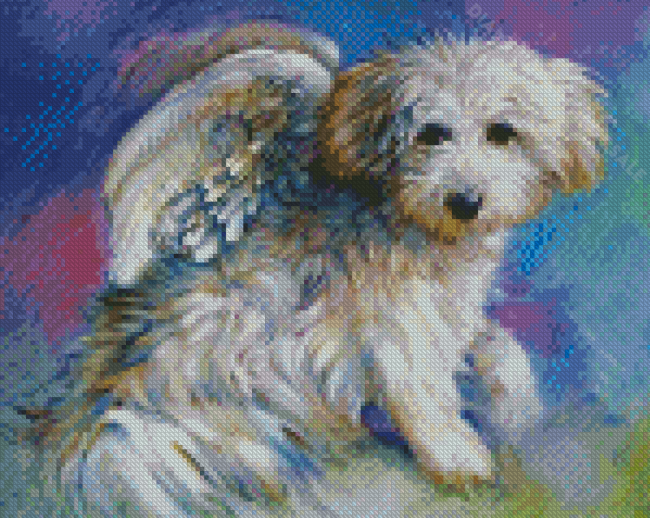 White Angel Dog Diamond Paintings