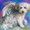 White Angel Dog Diamond Painting