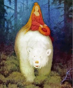 White Bear King Valemon Theodor Kittelsen Diamond Painting