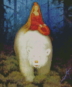 White Bear King Valemon Theodor Kittelsen Diamond Paintings