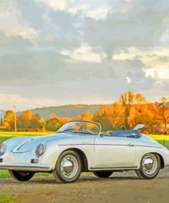 White Porsche 356 Diamond Painting