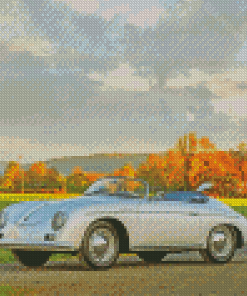 White Porsche 356 Diamond Paintings