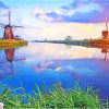 Windmills In Breskens Diamond Painting