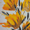 Abstract Yellow Flowers Diamond Paintings